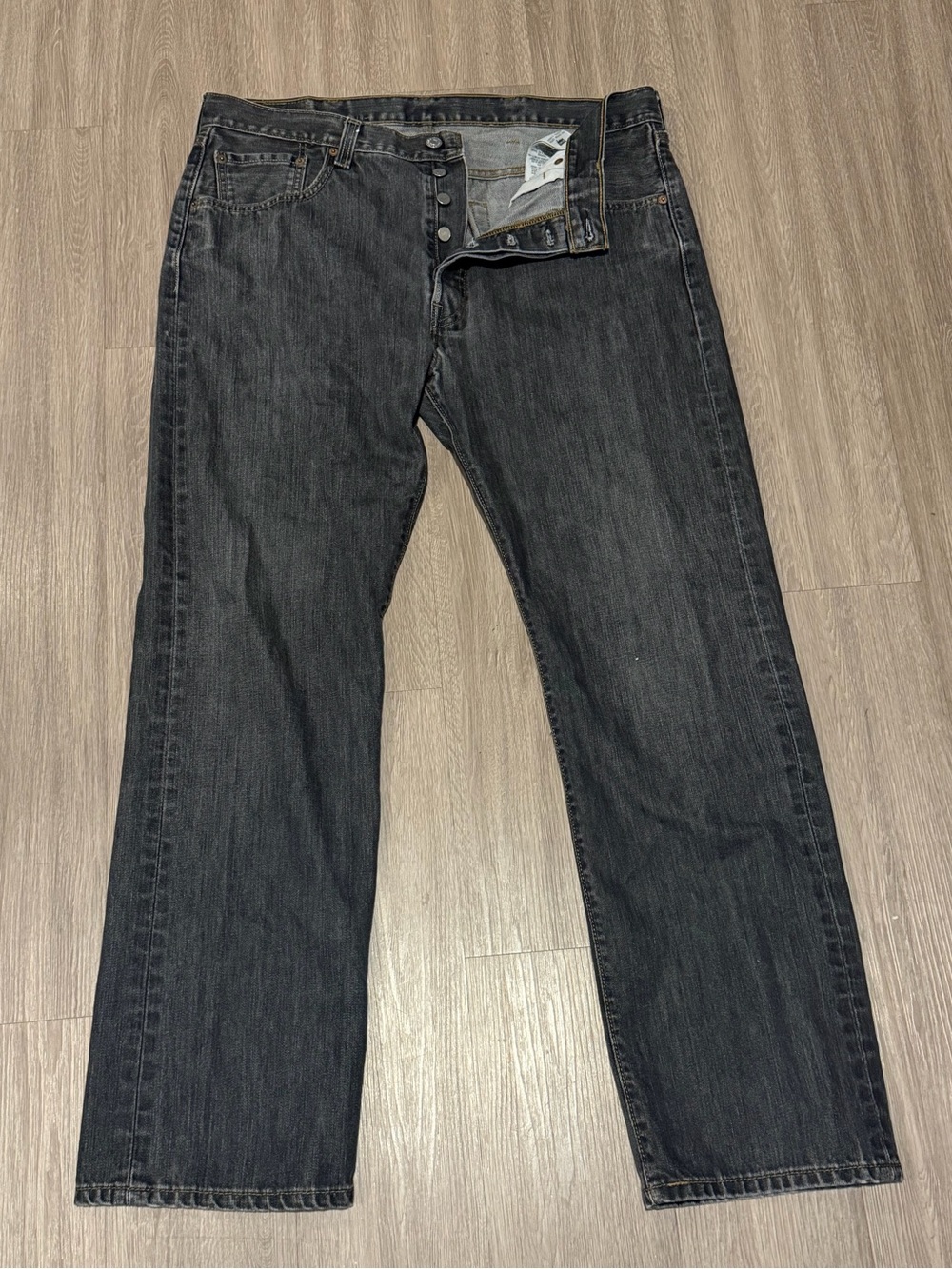 VINTAGE Levis 501 Jeans Made in Mexico Straight Fit 38X32 Mens Black 90s Y2K